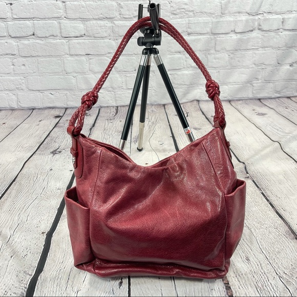 Brighton Red Leather Hobo Bag - Picture 5 of 10